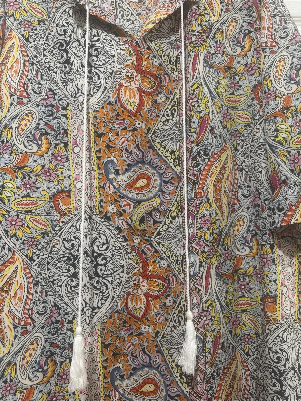 Boho Paisley Maxi Dress in Multicolor - Picture 2 of 5